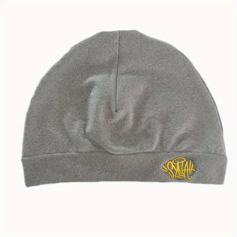 Synaworld Embroidered Logo Beanie Hat - Dopamine Color Series, Double Layer Warm Pull-On Polyester Clothes, Synthetic Design, 1 Size, Hand Washable Casual Outdoor Sports Headwear, Durable Stylish