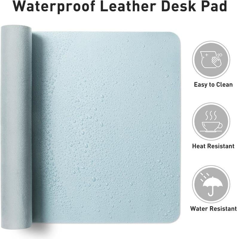 Leather Desk Pad Protector, Mouse Pad, Office Desk Mat, Non-Slip PU Leather Desk Blotter, Laptop Desk Pad, Waterproof Desk Writing Pad for Office and Home