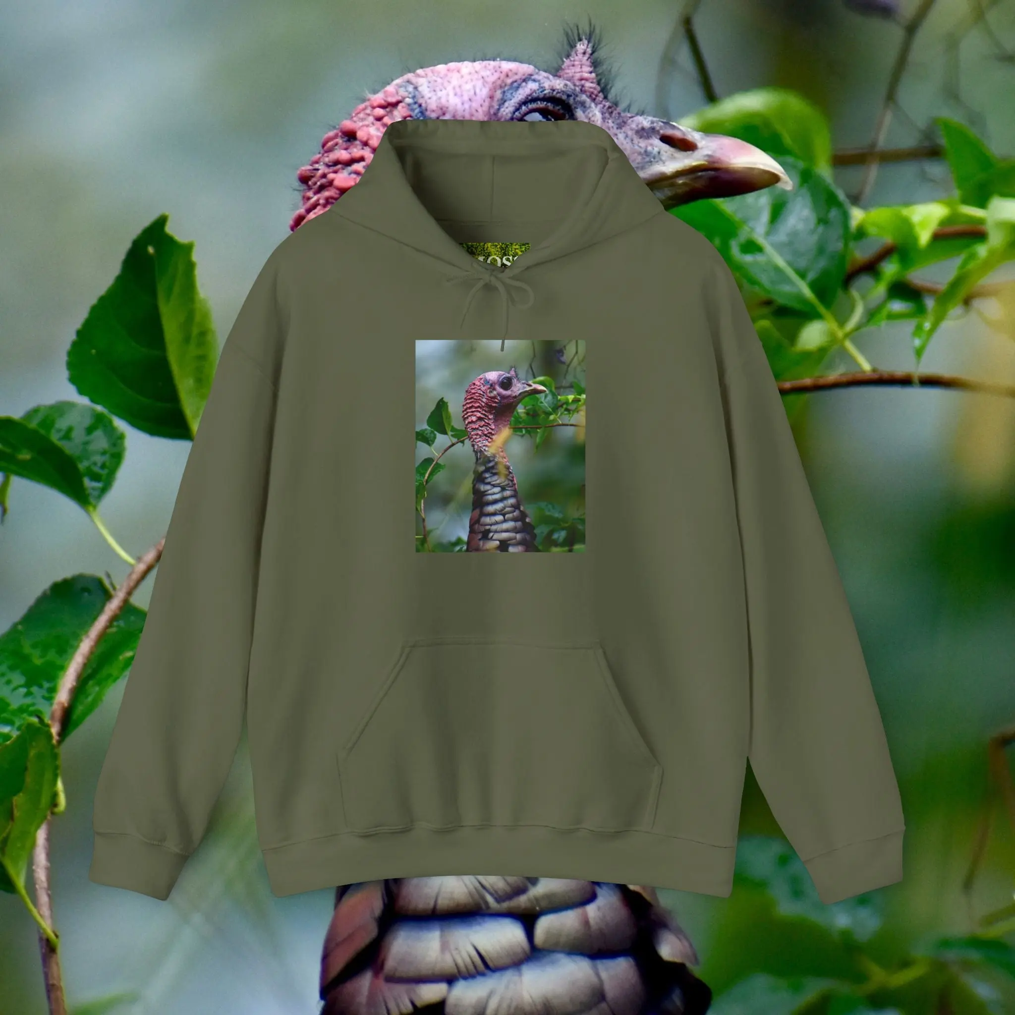 MOSS, Turkey in the Bushes: Unisex Heavy Blend™ Hooded Sweatshirt