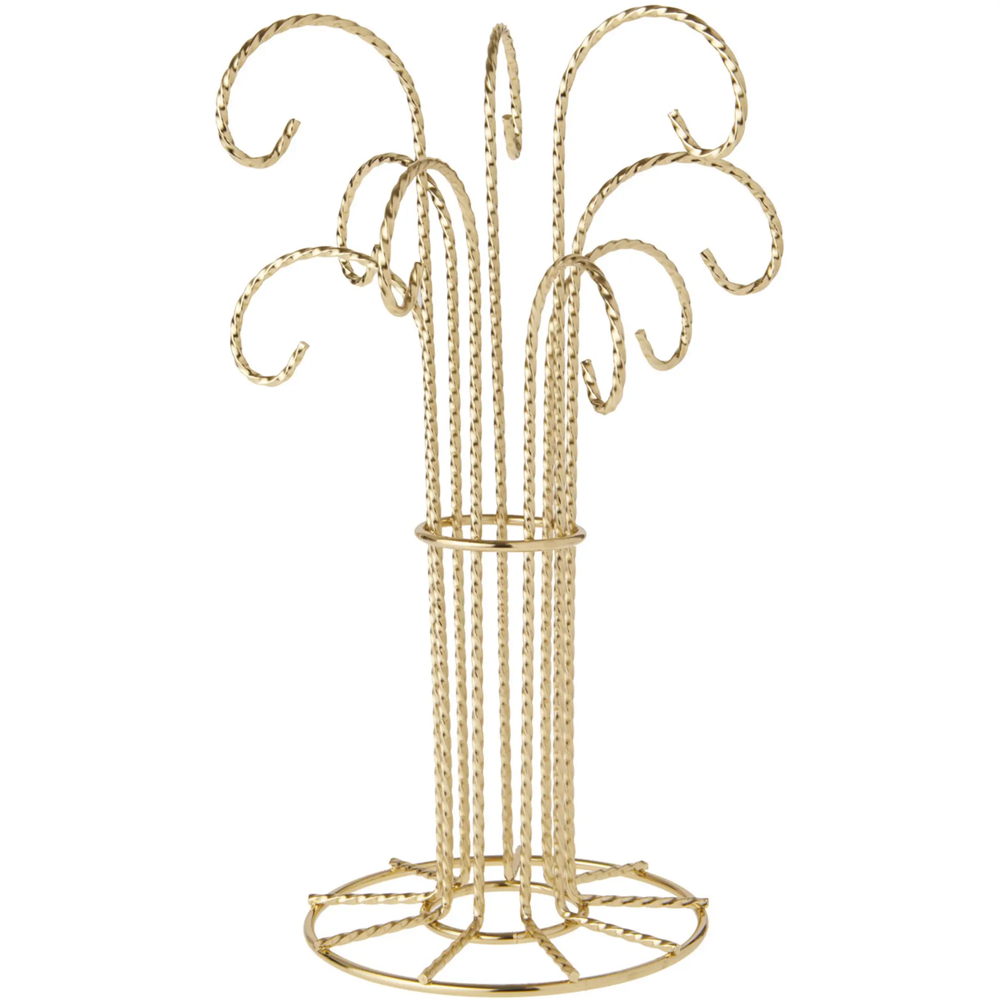 Bard's 9 Arm Gold-toned Ornament Stand, 12" H x 6.75" W x 6.75" D