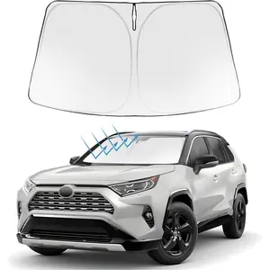 Proadsy Front Windshield Sun Shade Foldable RAV4 Sunshade Protector Custom Fit 2019-2025 2026 RAV-4 SUV Crossover, TRD Off-Road, LE XLE Premium Limited XSE Hybrid Adventure Prime Accessories