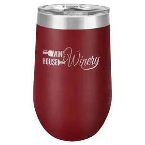 Maroon 16 oz. Polar Camel Stemless Tumbler