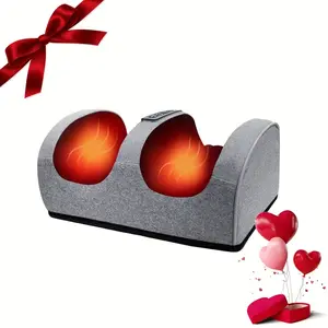 Foot Massager with Heat, Electric Foot Warmer, Shiatsu Feet Massager Machine for Plantar Fasciitis,Neuropathy, 2-in-1 Foot & Leg Massager, Foot Heater Winter christmas gifts for women