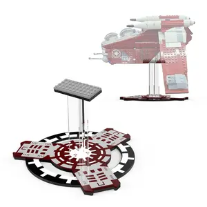 (Only Stand, Model Not Included) Acrylic Display Stand for Lego Star Wars The Clone Wars Coruscant Guard Gunship, Display Bracket compatible with Lego 75354