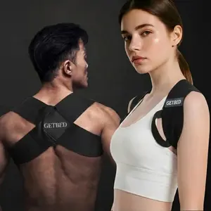 GETBED Elastic Shoulder Straps - Gym & Exercise Equipment for Bench Presses, Support, Training, Press Lifts, Chest Straightening, Back Correction - Home/Office Use (S-XXL)