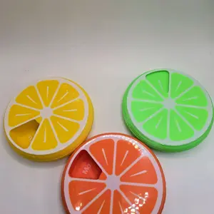 Sparkly Citrus Slice Pill Organizer - Daily Medicine Container Healthcare Lemon