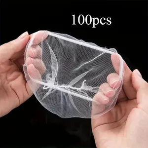 100Pcs Sewer Water Filter Disposable Kitchen Sink Strainer Bag Shower Sink Hair Rubbish Storage Mesh Bag Sewer Water Filter Kitchen Drain Basket