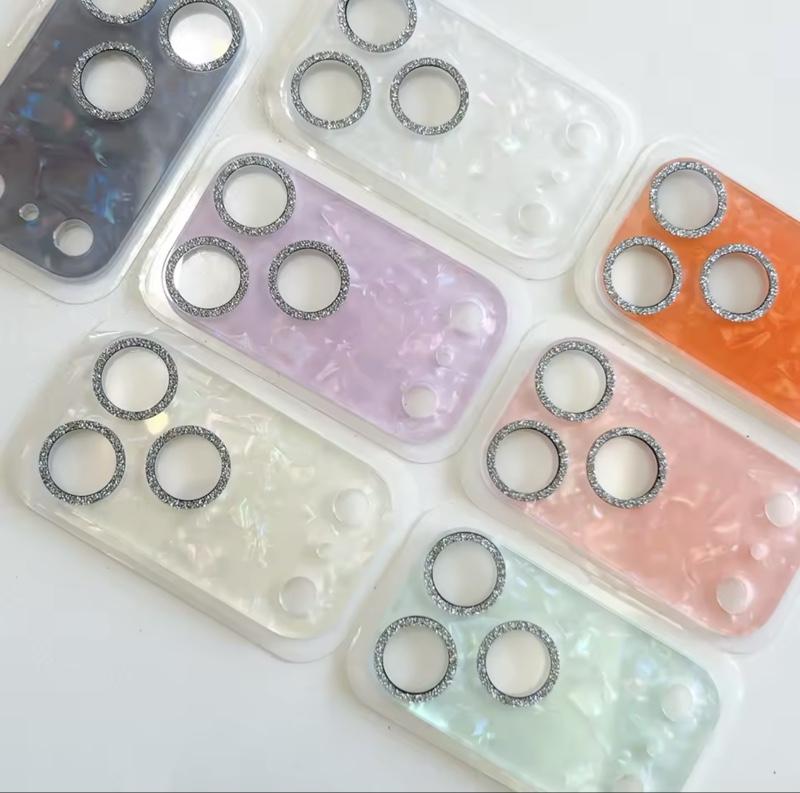 Iridescent Shining Rhinestone Camera Lens Protector for iPhone 17 Series Lens Film