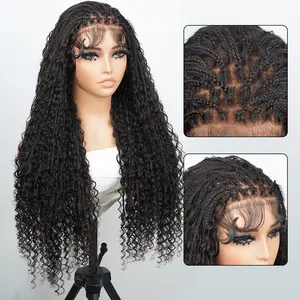[Stylist Full Lace Wig] Deep Wave Pre Cut Lace Human Hair Wig Ready To Go Trendy Fashion Appearance Pre Braided