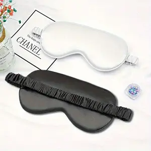 1pc Luxury Double-Sided Silk Sleep Eye Mask - Total Light Blocking, Elastic Strap, Ultra-Portable for Travel, Ideal for Flights & Naps, Sleeping Eye Mask