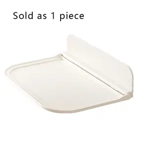 Punch-Free Foldable Wall Floating Shelf, Plastic Storage Organizer for Home Bathroom, Sold as 1 Piece