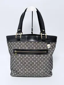 Pre-owned Louis Vuitton Canvas Tote Bags Monogram Mini Lin Lucille GM Tote Bag Shoulder Handbag Authentic JA270LV