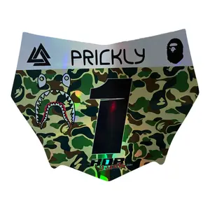 MotoCutz Style Number Plate Decal — Green Designer Camo (Holographic Chrome)