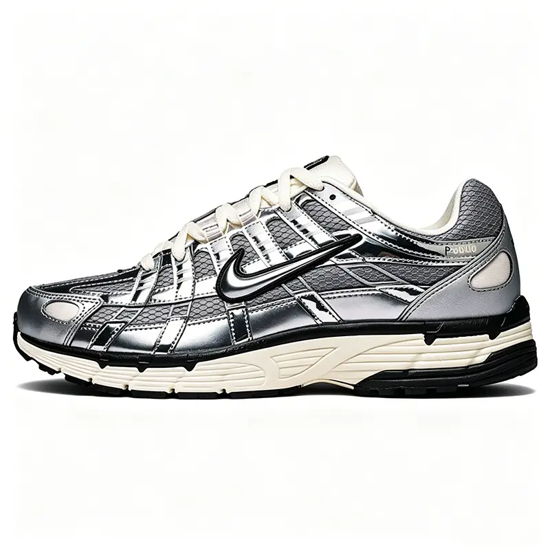 Nike P-6000 Metallic Silver Men's Retro Running Shoes Nike P-6000 Metallic Silver Men's Retro Running Shoes