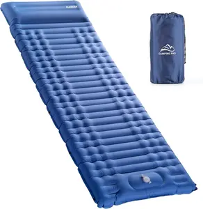 Sleeping Pad for Camping 4" Ultra-Thick Self Inflating Camping Pad, with Pillow Built-in Foot Pump, for Backpacking Hiking Portable christmas gift