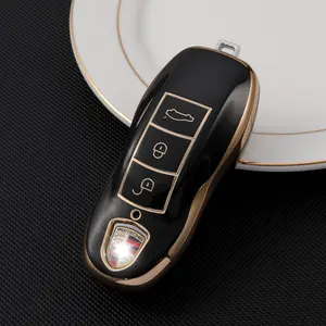 For Porsche Cayenne Panamera Macan Cayman 911 718 918 958 Key Case Cover S Fob Remote Key Protector Holder Accessories