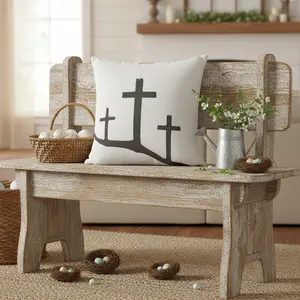 Risen 3 Crosses Pillow