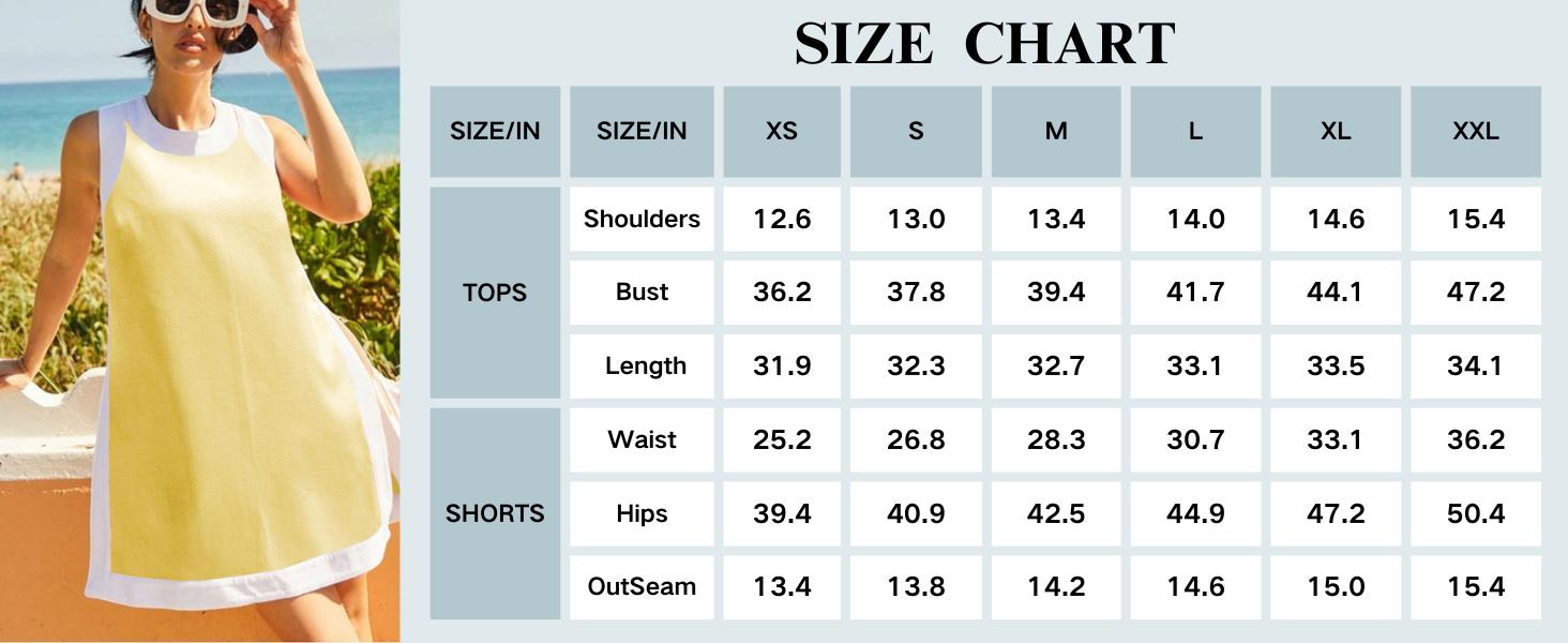 Molitree Women's 2 Piece Sets Casual Color Block Crewneck Short Sleeve Pullover Tops Matching Shorts with Pockets Clothes Sleeveless