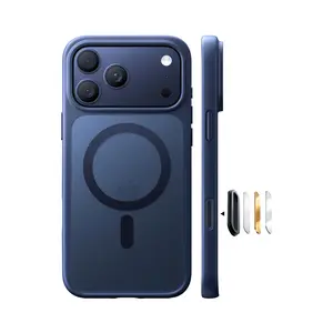 TORRAS Magnetic Shockproof for iPhone 17 Pro  Max Case, Camera Control, Fit for MagSafe, Military-Grade Protection, Translucent Slim Case for iPhone 17 Pro Phone Case Anti-Fingerprint, Deep Blue