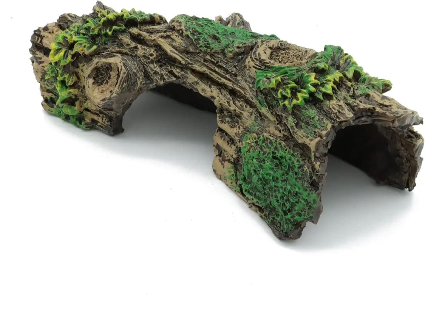 Resin Hollow Tree Trunk Fish Tank Ornaments, Betta House Cave Decor for Aquariums