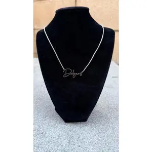 Dodgers Baseball Necklace Stainless Steel Silver Stainless Steel waterproof hypoallergenic trendy fashion jewelry