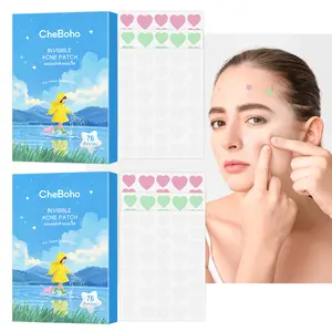 CheBoho Invisible Acne Patch 76pcs Box Daily Pimple Covering Stickers Hydrocolloid Acne Patches Lightweight Spot Stickers for Face Skin Care Products Blemish Patches Skincare for Redness Acne Clearing Products Acnepads