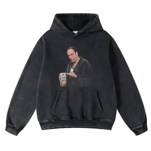TONY SOPRANO Hoodie Unisex Vintage High-Quality Crew Neck oversized loose Fit Cotton Fabric Casual Comfort Windproof Warm Funny Long Sleeve Sweatshirt Fashion for Men and Women Top Daily Wear 102008