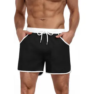 Men's Swim Trunks Quick Dry Swimsuit Color Block Board Short Bathing Suit Swimwear with Mesh Liner