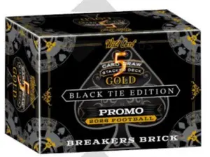 2026 Wild Card Five Card Draw Stacked Deck Black Tie Edition Football Packs Sports Trading Cards Collectible Sports Cards