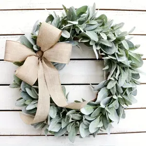 Lamb's Ear Wreath, Farmhouse Wreath, Year Round Wreath, Front Door Wreath, Wedding Wreath, Spring Decor, Winter Wreath, Christmas Wreath