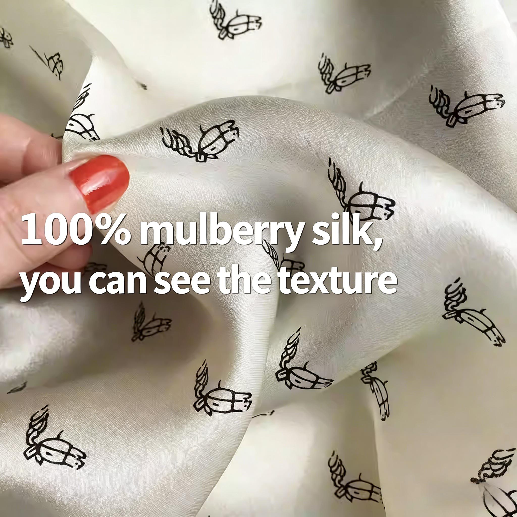 100% Mulberry Silk 53 cm Small Square Scarf for Women, Versatile Classic Thin Silk Scarf, Mulberry Silk Decorative Neck Scarf, Trending Small Pocket Square