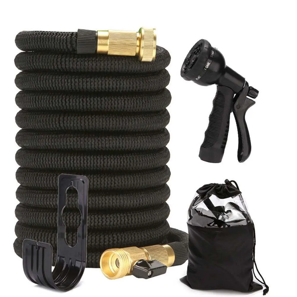 25-100 FOOT EXPANDABLE GARDEN HOSE, UPGRADED LEAKPROOF LIGHTWEIGHT NO-KINk