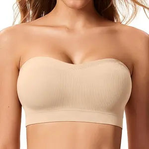 Women's Convertible Strapless Minimizer Bandeau Bra Underwire Unlined for Large Bust