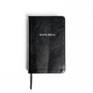 Sanata Biblia Reina Valera 1960 Compacta, Letra Grande, negro, piel fabricada | RVR 1960 Compact Bible Large Print Black, Bonded Leather (Spanish Edition)