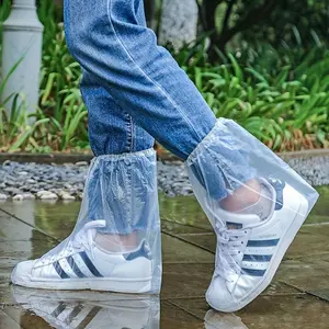 Pack of 10pcs Trendy Transparent Shoe Waterproof Cover That Protect Against Sand, Ideal for Cleaning And Outdoor Activities on Rainy Days. These Shoe Covers Are Washable, Disposable, And Made from High-Quality Non-Slip Materials