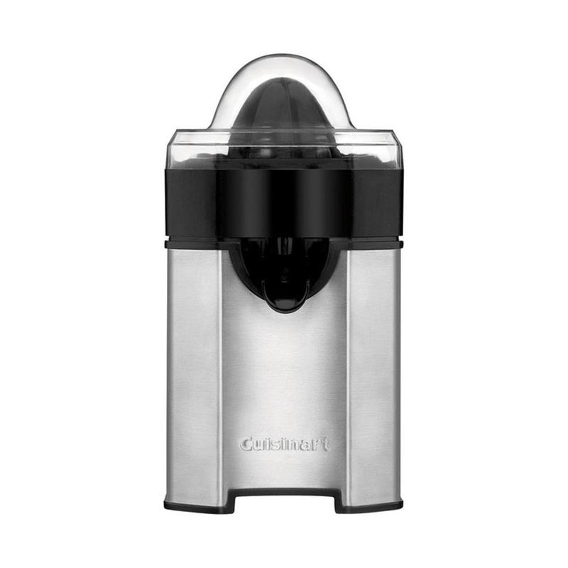 Cuisinart 8oz Stainless Steel Citrus Juicer - Black & Silver, 3.5 lbs Weight, Model 6221865, Adjustable Reamer, Pulp Control, BPA-Free, Non Toxic, Auto-Reversing, Dishwasher Safe, Maximizes Juice Extraction, Cord Storage, Fruit-Compatible