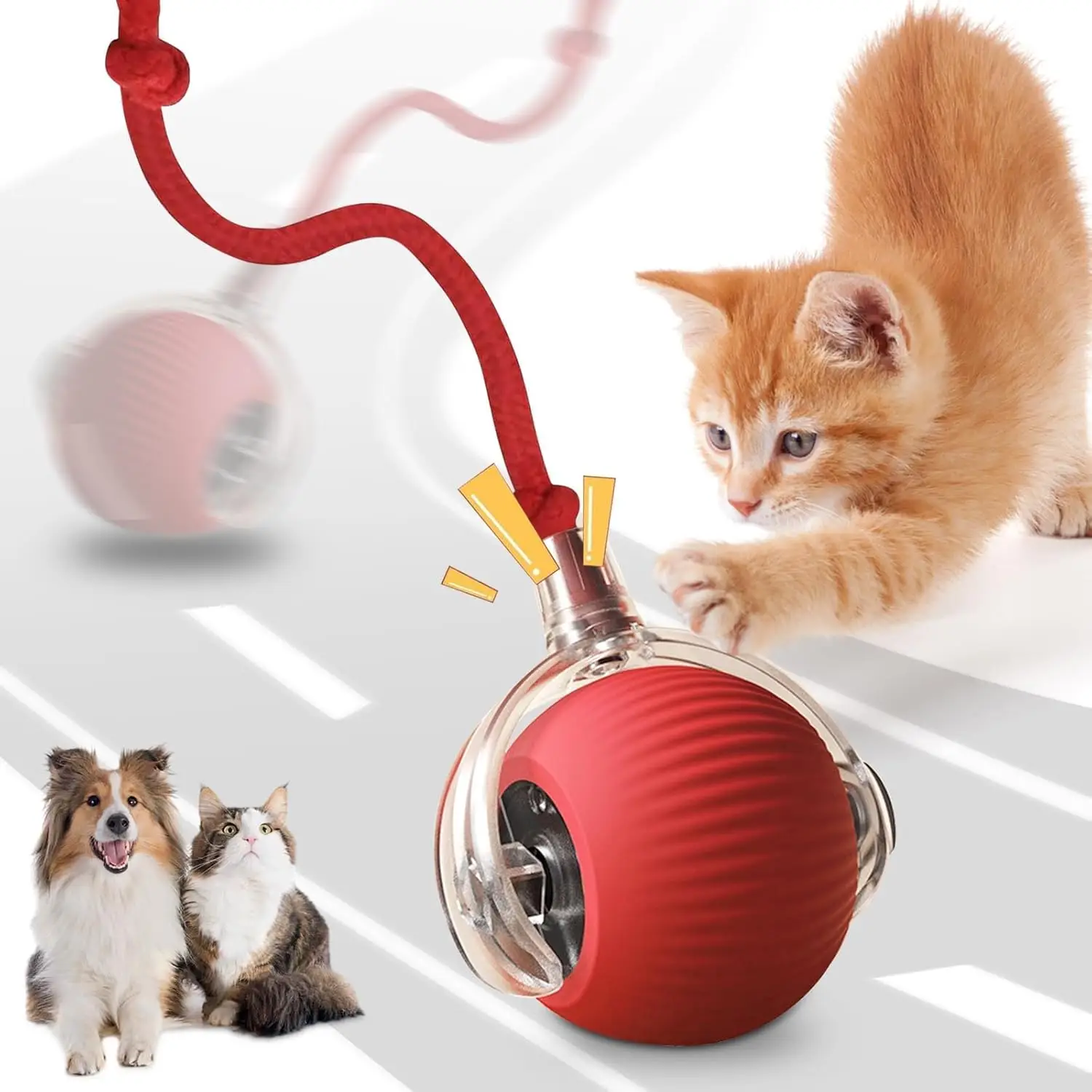 Interactive Cat Toy Ball, Active Smart Rolling Balls for Cat, Electric Toy Balls for Indoor Cats