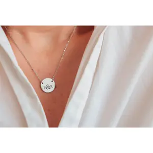 Personalized Disc Necklace - Customizable Jewelry for Women