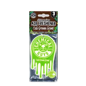 Chemical Guys Cali Greens Hanging Air Freshener – Fresh Green Grapefruit Scent for Car Interiors & Small Spaces