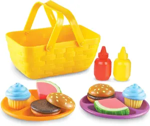 Learning Resources New Sprouts Picnic Set - 15 Pieces, Ages 18+ months Pretend Play Food for Toddlers, Preschool Learning Toys, Kitchen Play Toys for Kids