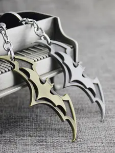 The trendy Halloween bat shaped keychain pendant is suitable for daily wear, vacation dates, and other occasions, and is also a surprising and exquisite small gift, stylish keychain, stainless steel keychain