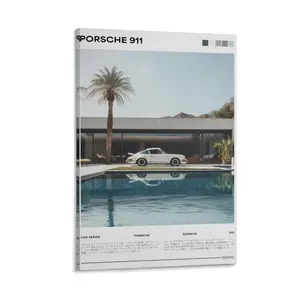 Car Poster 911 GT3 RS Super Car Posters Poster Canvas Wall Art For Bedroom Decor Bar Office Room Decor Gift