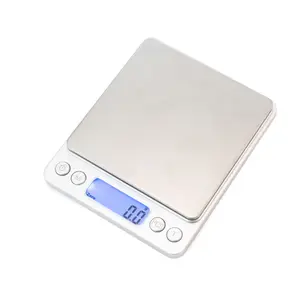 Kitchen Scales Stainless Steel Weighing For Food Diet Postal Balance Measuring LCD Precision ElectronicPrecise Digital Electronic Scale Pocket Food Jewelry Diet Gram Cooking Scale LCD Display 0.1g Lightweight Utensils Portable White