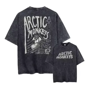 British Indie Rock Aesthetic Graphic Tee for Men, Retro Music Style T-Shirt, Classic Casual Top