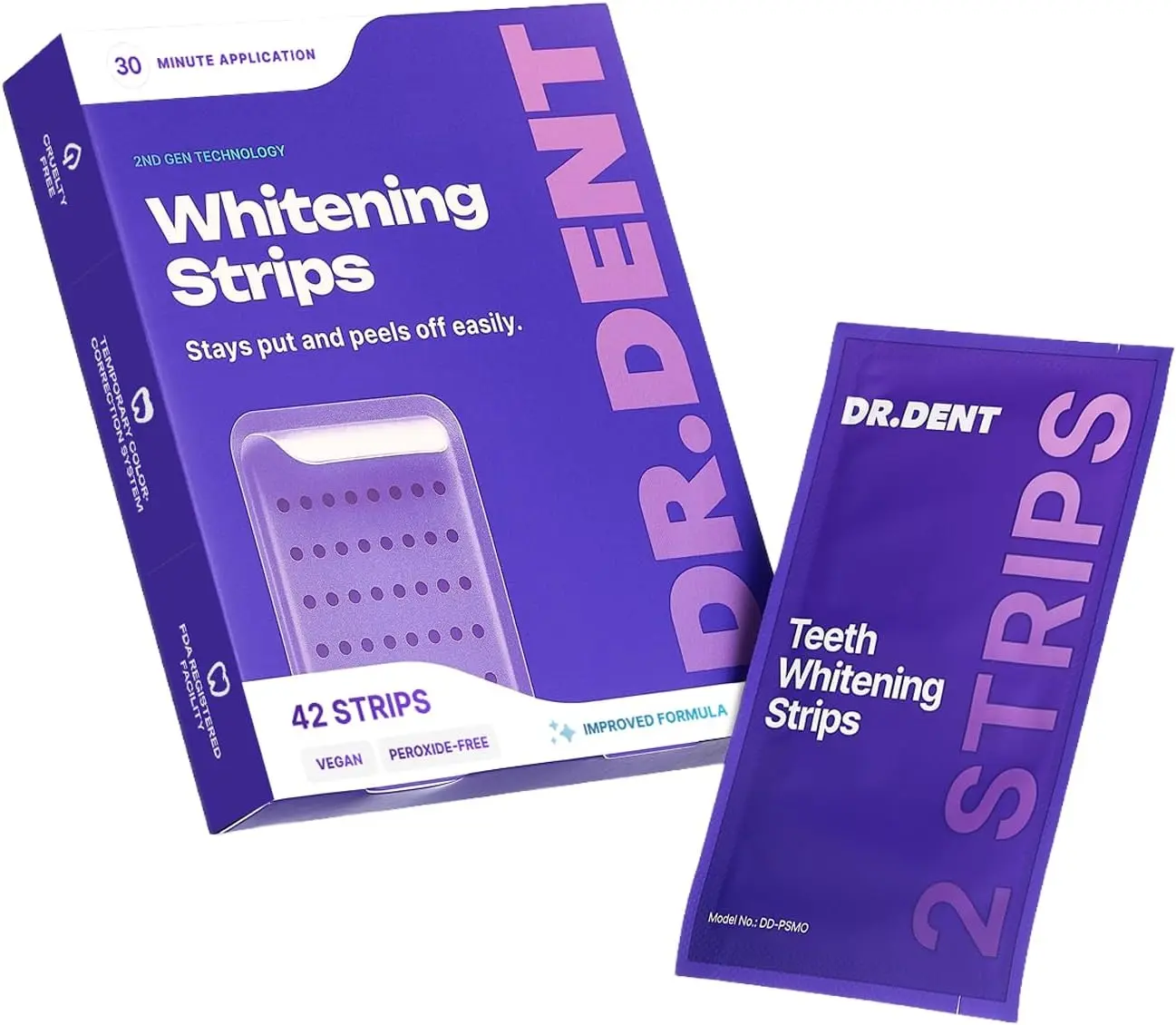 Dr. Dent Purple Teeth Whitening Strips – Fast Results, Zero Sensitivity