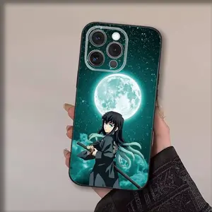 Anime Muichiro T-Tokito Phone Case For iPhone 17,16,15,14,13,12,11,Pro,Max,Plus,Air,X,XS,XR,SE,8,7,Mini,Soft Black Funda