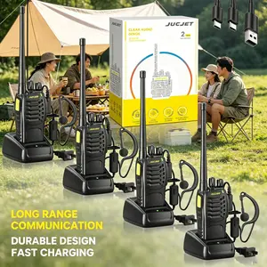 JUCJET 88D Walkie Talkies 4 Pack ️ TikTok Made Me Buy It Group Camping & Road Trip Essentials 2-Way Radios with 1-Click Pairing & Headsets | Fast US Shipping