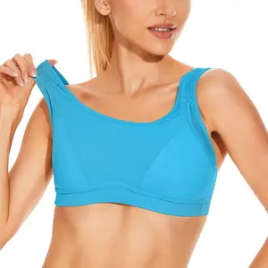 Wingslove Plus Size Sports Bra For Women's High Impact Adjustable Wireless Workout Running Bra