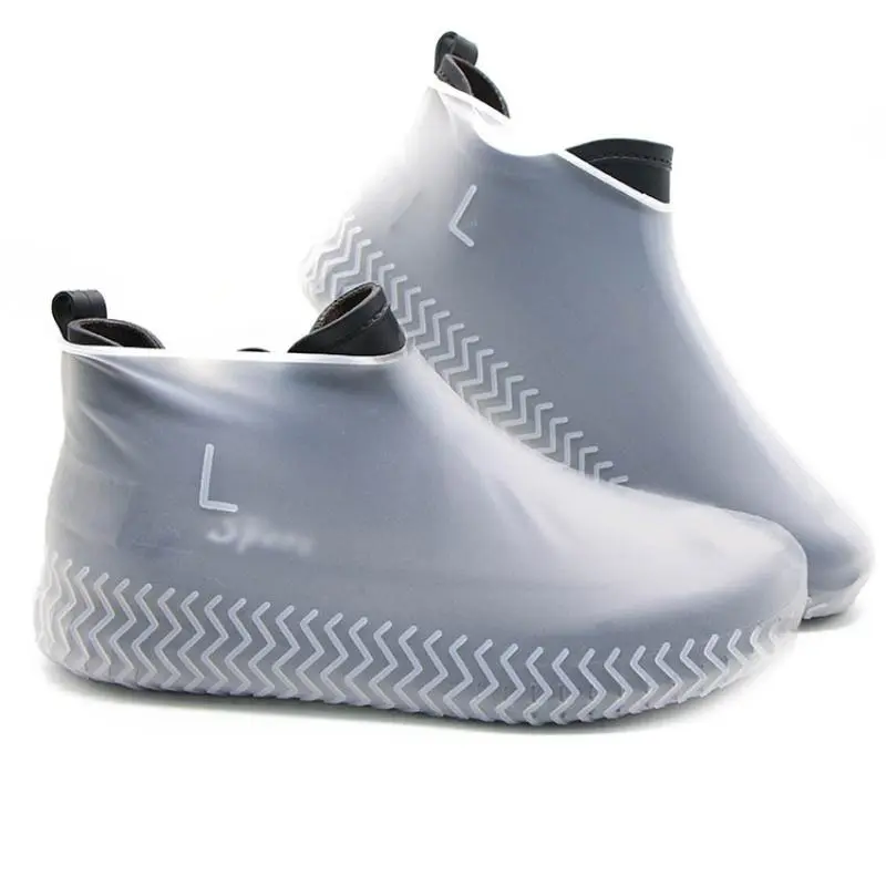 1 Pair Waterproof Rainy Day Rainy Season Rain Shoes Covers Silicone Outdoor Non-slip Rain Boot Overshoes Walking Reusable Shoe Cover S/M/L/XL Large
