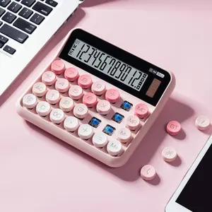 Desk Calculator, 12 Digit Large LCD Display, Big Buttons,  15? Tilt, Real Mechanical Keypad, Desktop Calculator for Office and Study